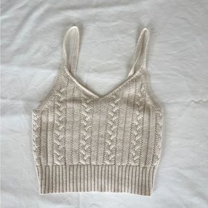 American Eagle Sweater Knit Cropped Tank